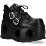 Black New Rock Metallic Platform Shoes