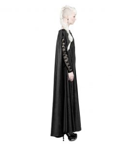 Black 'Nightspell' Long Gothic Cape Dress