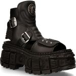 Sandales New Rock Bio en Cuir Vegan Noir