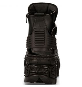 Sandales New Rock Bio en Cuir Vegan Noir