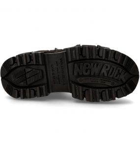 Sandales New Rock Bio en Cuir Vegan Noir