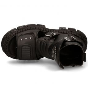 Sandales New Rock Bio en Cuir Vegan Noir