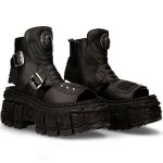 Sandales New Rock Bio en Cuir Vegan Noir