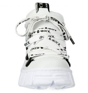 Chaussures New Rock Tank Power en Cuir Vegan Blanc