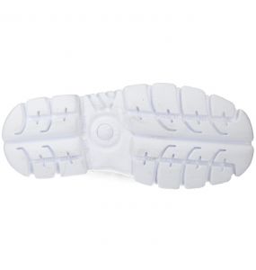 White Vegan Leather New Rock Tank Power Shoes