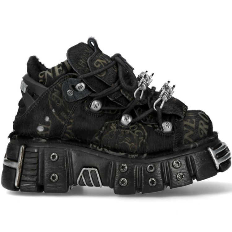 Black New Rock Metallic Shoes