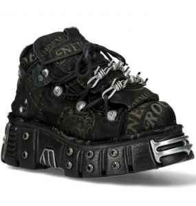 Black New Rock Metallic Shoes