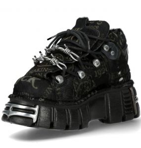 Chaussures New Rock Metallic à Noires