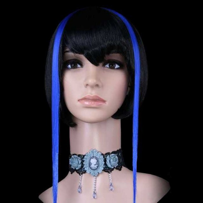 Electric Blue Clip In Hair Extensions