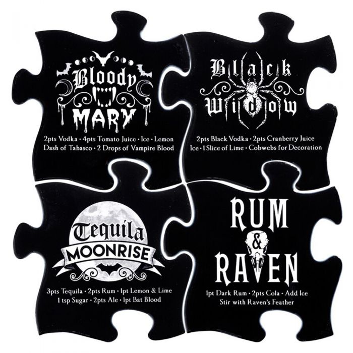 Gothic Cocktail  Jigsaw Coasters