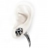 Tomb Skull Horn Stud Earring