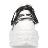 Chaussures Plateformes New Rock Tank en Cuir Napa Blanc