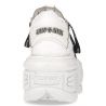White Napa Leather New Rock Tank Platform Shoes