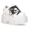 Chaussures Plateformes New Rock Tank en Cuir Napa Blanc