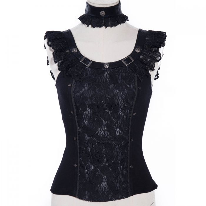 Black Steampunk 'Nereid' Underbust Vest